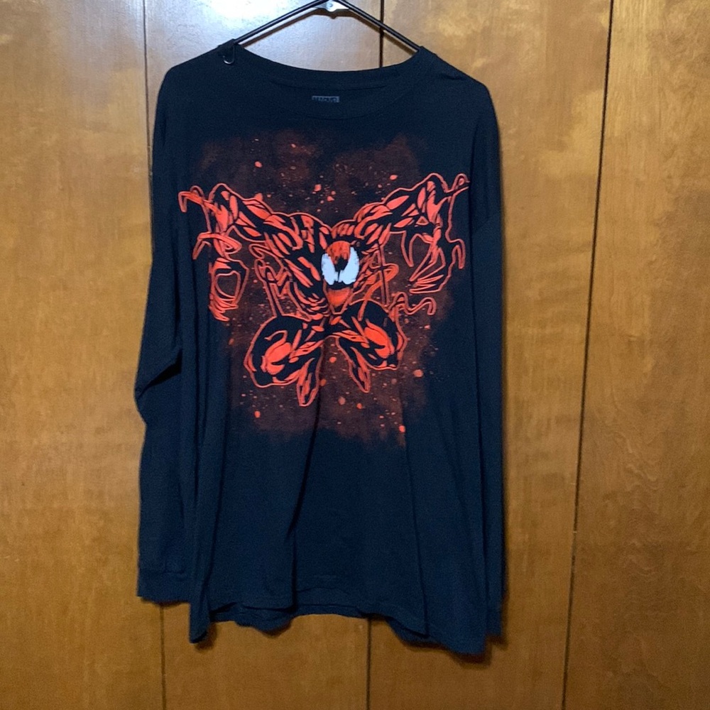 MARVEL- Red Venom Black Long sleeve Shirt